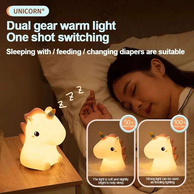 Color Changing Unicorn Night Light Lamp