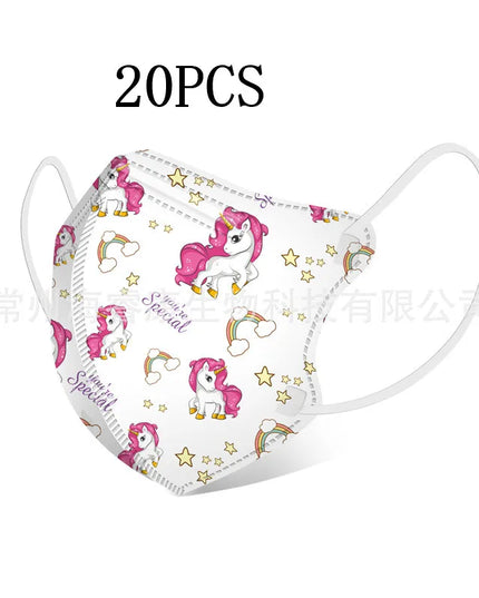 Unicorn Face Mask Girls 20 Pack