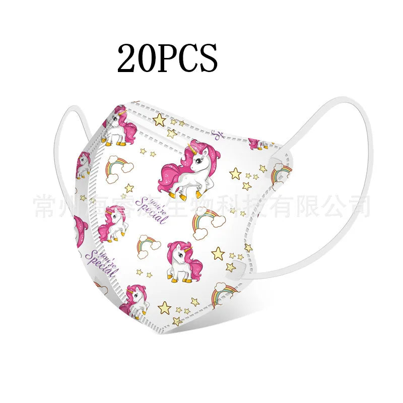 Unicorn Face Mask Girls 20 Pack