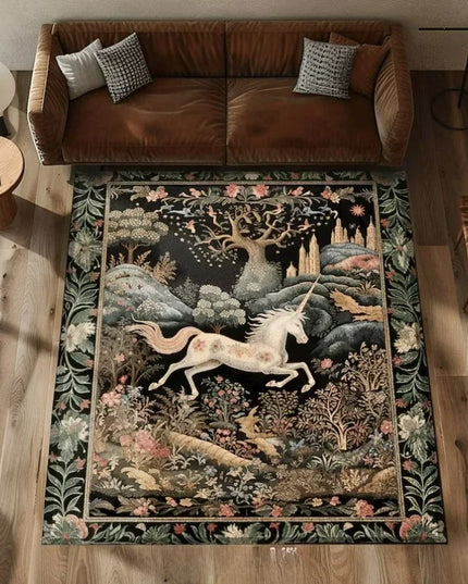 Enchanted Garden Unicorn Rug