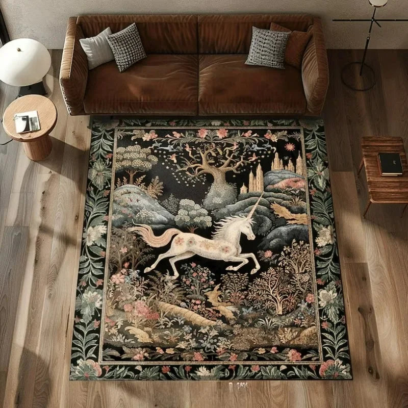 Enchanted Garden Unicorn Rug