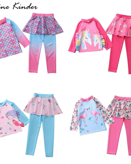 Space Unicorn Rashguard Swimsuit Set
