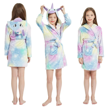 Pastel Galaxy Plush Unicorn Robe