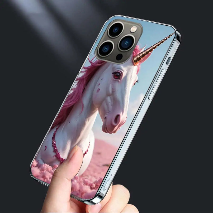 Pink Mane Unicorn Portrait Case