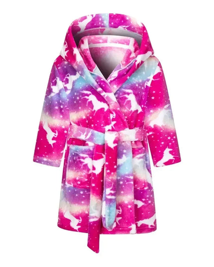 Pink Galaxy Unicorn Robe for Teens