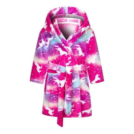 Pink Galaxy Unicorn Robe for Teens