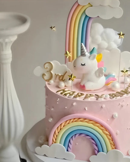 12-Piece Unicorn Cake Topper Set