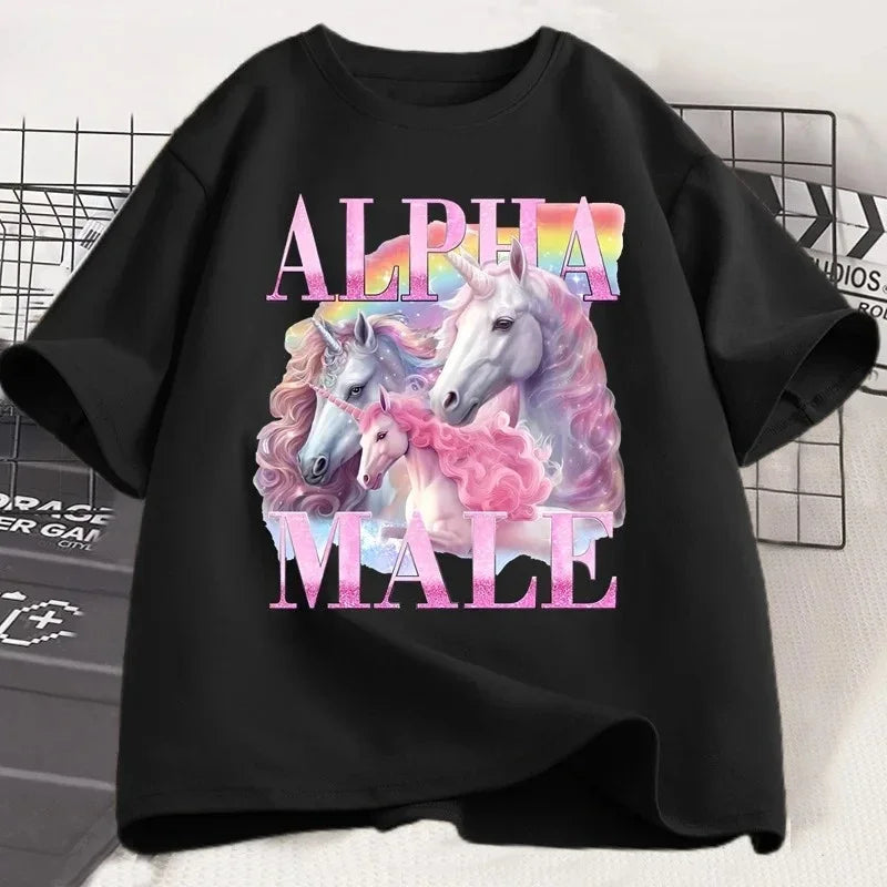 Cream Alpha Unicorn Shirt