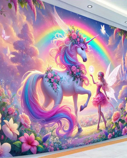 Fairy Unicorn Tapestry for Girls