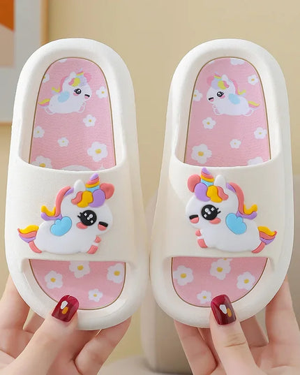 Sweet Floral Unicorn Charm Slides