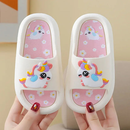 Sweet Floral Unicorn Charm Slides
