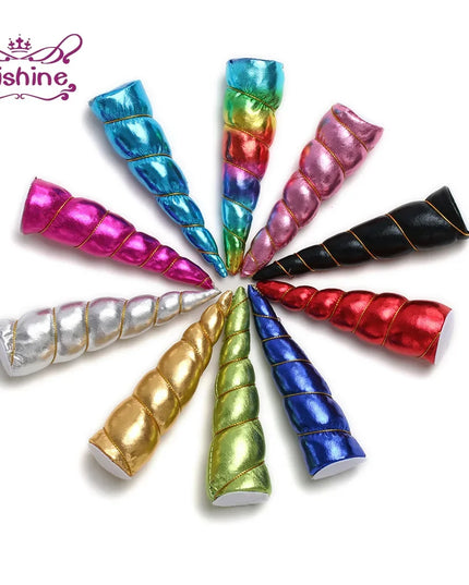 Black Metallic Unicorn Horn 3-Piece Set