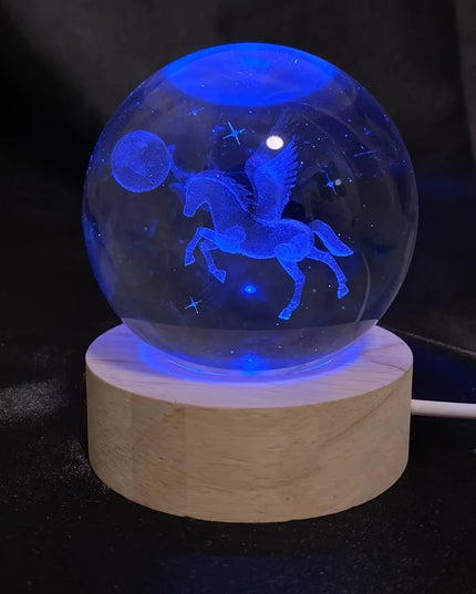 Unicorn Crystal Ball Night Light