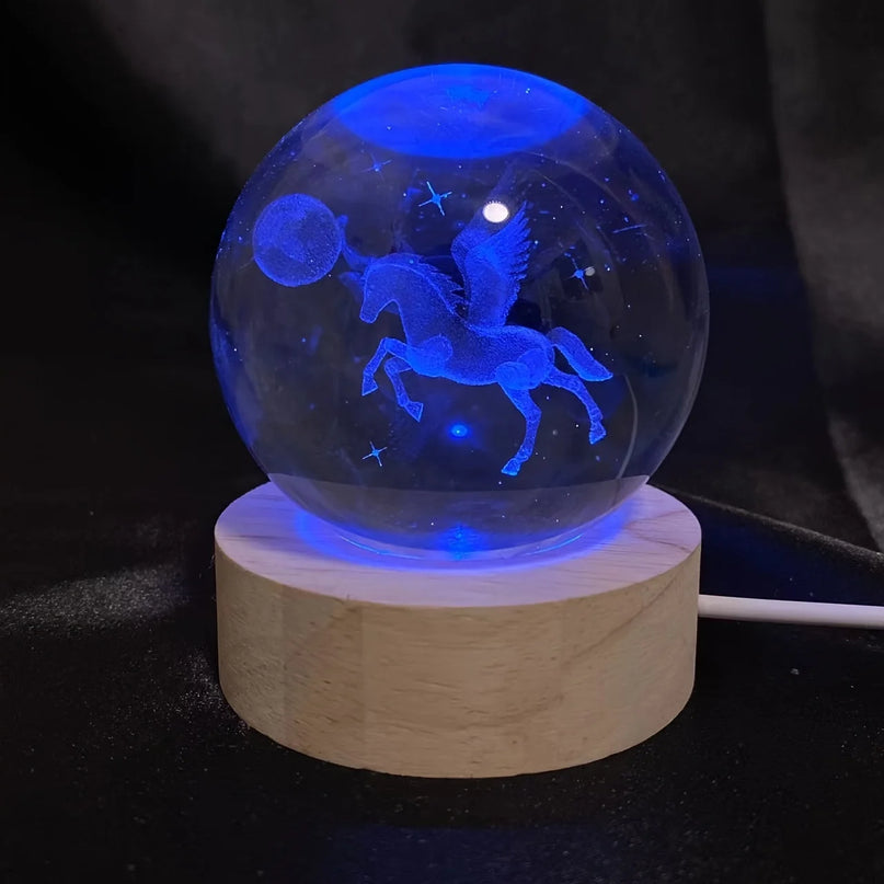 Unicorn Crystal Ball Night Light