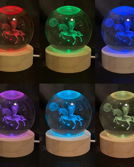 Unicorn Crystal Ball Night Light