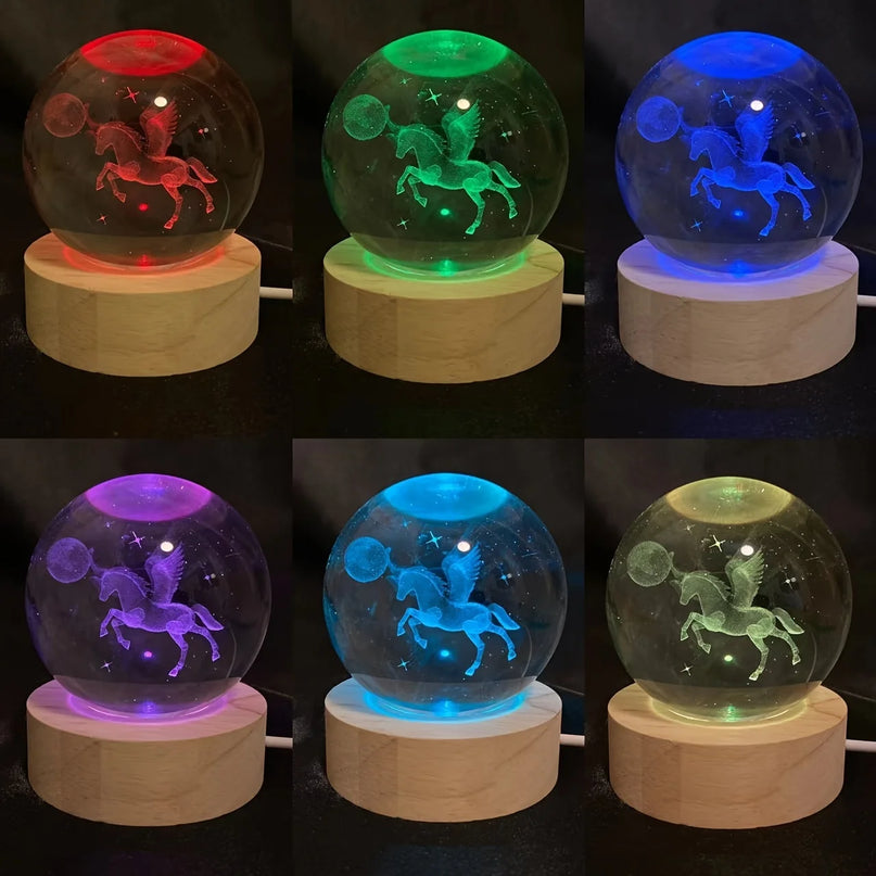 Unicorn Crystal Ball Night Light