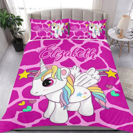 Giraffe Print Unicorn Bedding
