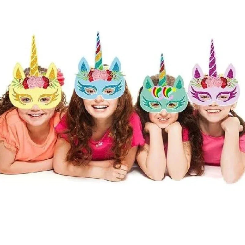 Rainbow Unicorn Party Mask 6 Pack