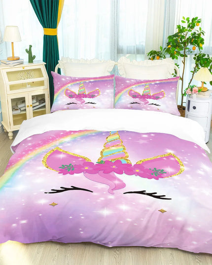 Sparkly Purple Unicorn Bedding