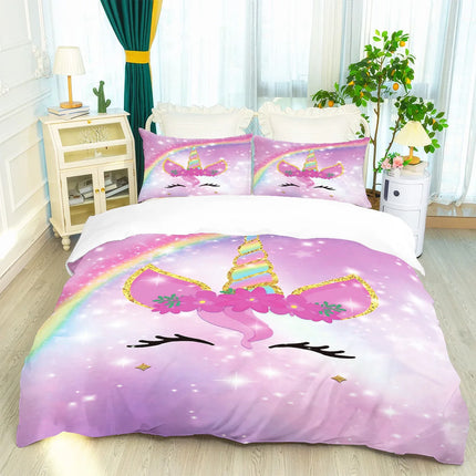 Sparkly Purple Unicorn Bedding