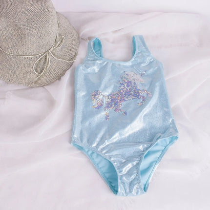 Blue Shimmer Sequin Unicorn Swimsuit