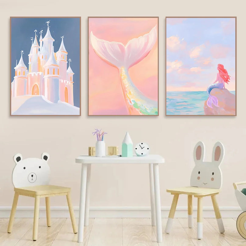 Dreamy Pastel Unicorn Wall Art