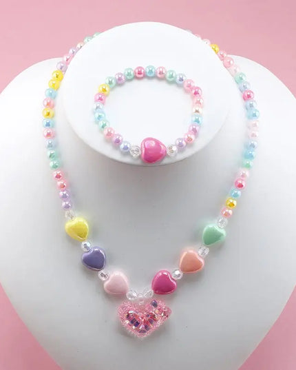 Pearl Bead Unicorn Necklace for Kids