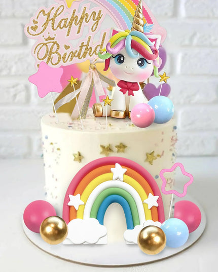 Magical 29-Piece Unicorn Cake Topper