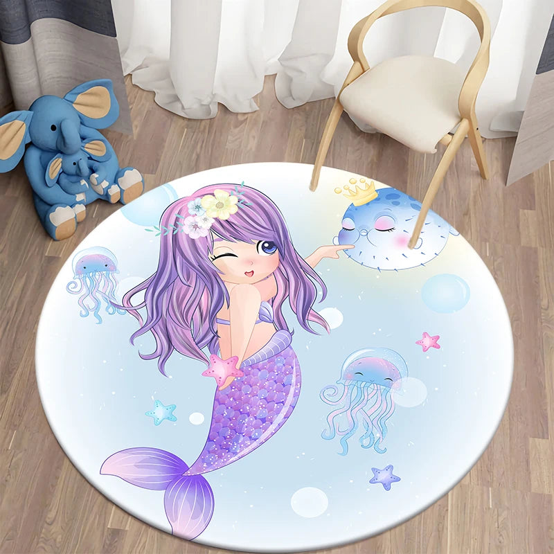 Magical Mermaid Unicorn Rug