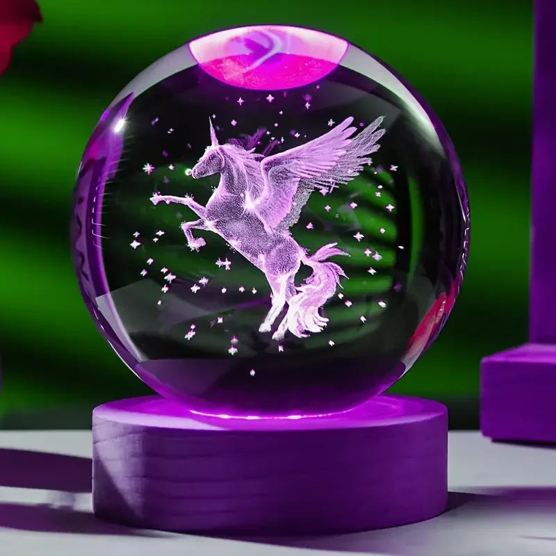 Mini Crystal Unicorn Snow Globe