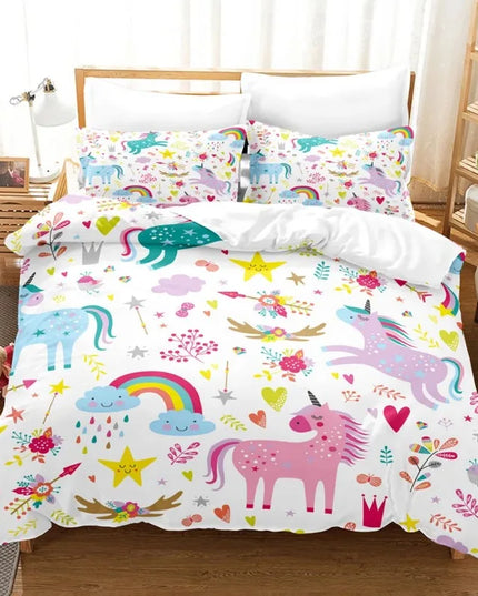 Neon Galaxy Unicorn Bedding