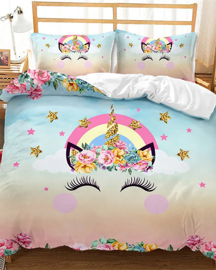 Sky Gradient Unicorn Bedding