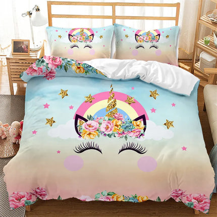 Sky Gradient Unicorn Bedding