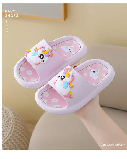 Purple Unicorn Cartoon Slides