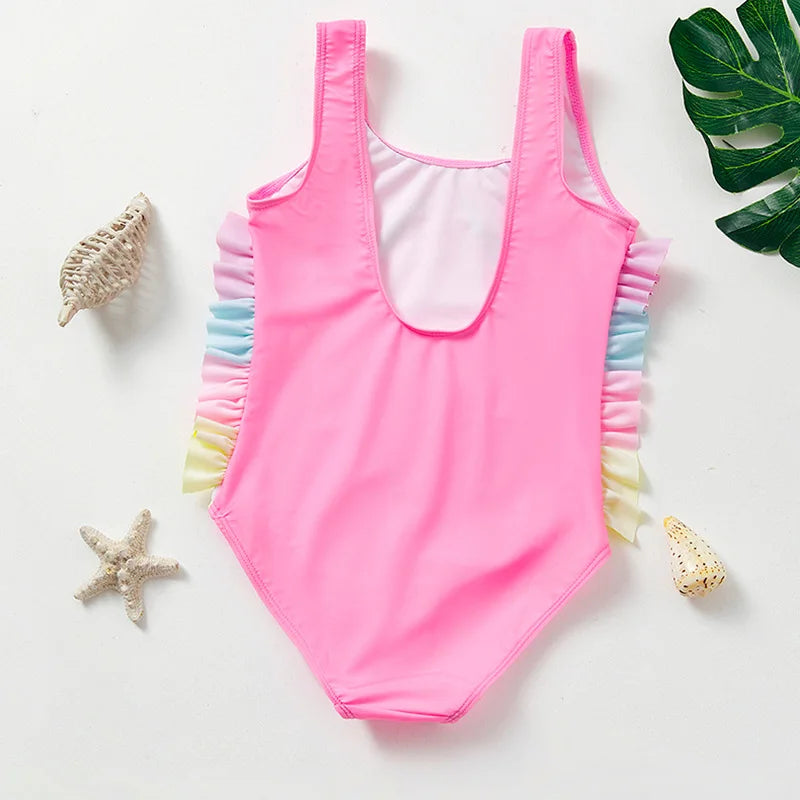 Pink Ruffle Unicorn Swimsuit