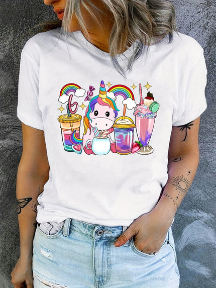 Rainbow Unicorn Print Shirt