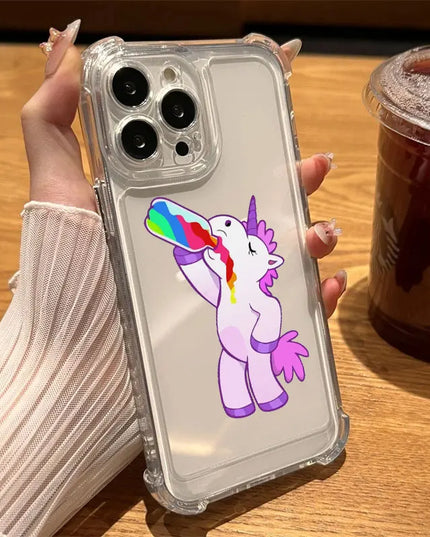 Rainbow Bottle Unicorn Clear Case