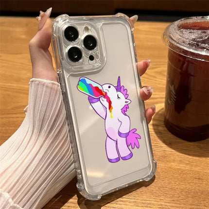 Rainbow Bottle Unicorn Clear Case