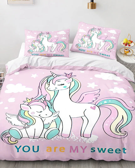 Winged Unicorn Family Bedding