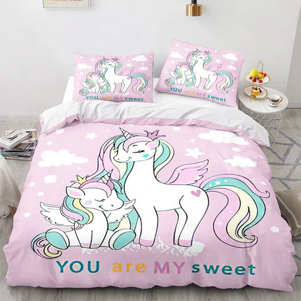 Winged Unicorn Family Bedding