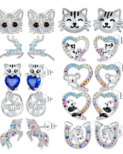 Lucky Unicorn Horseshoe Earrings