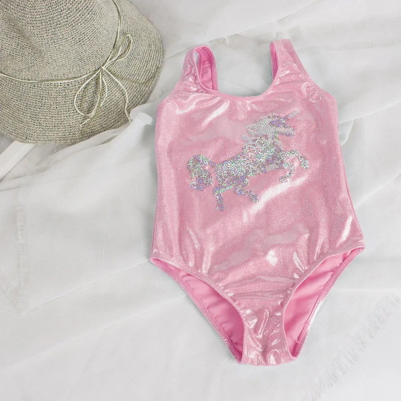 Pink Sparkle Unicorn Swimsuit