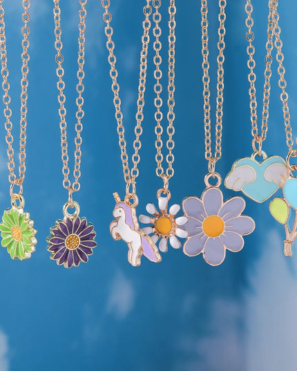 Cute Enamel Unicorn Necklace