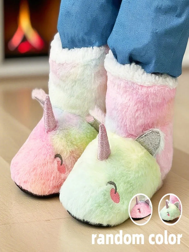 Rainbow Unicorn Bootie Slippers