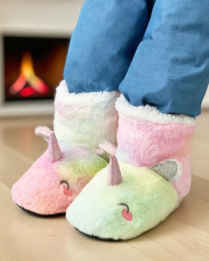Rainbow Unicorn Bootie Slippers
