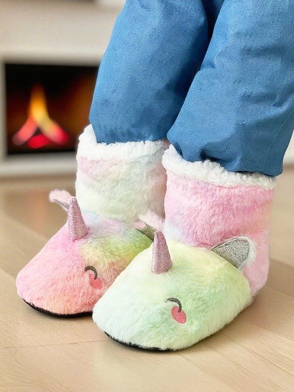Rainbow Unicorn Bootie Slippers