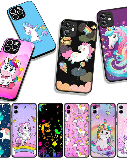 Purple Portrait Unicorn Teal Mane Case