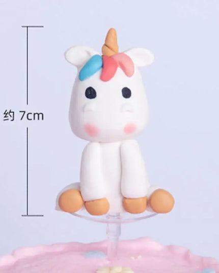 Chibi Sitting Unicorn Cake Topper