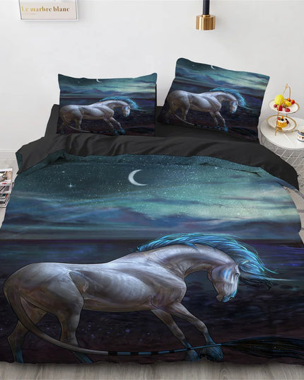 Night Shore Ocean Unicorn Bedding