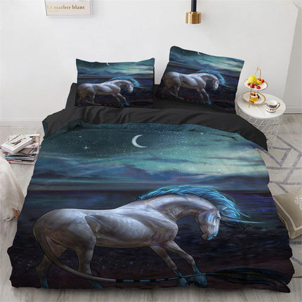 Night Shore Ocean Unicorn Bedding